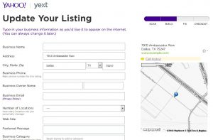 Yahoo preview listing screen